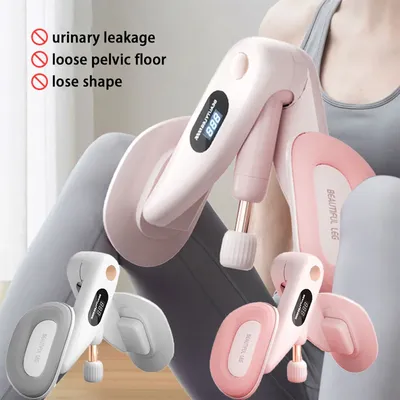 Thigh Master Pelvic Floor Trainer Adjustable Resistance with Counter Kegel Exercises Device Muscle