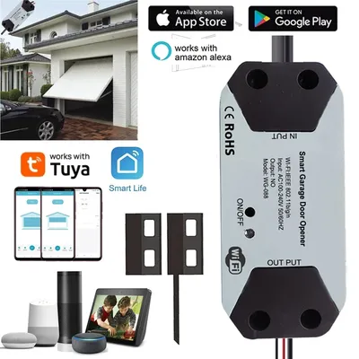 Tuya Wifi Garage Controller Schalter für Tor öffner Arbeit mit Alexa Google Home Smart Life Voice Image
