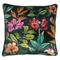 Evans Lichfield Midnight Garden Floral Piped Square Cushion Cover - Grey - One Size | Evans Lichfield Sale | Discount Designer Brands