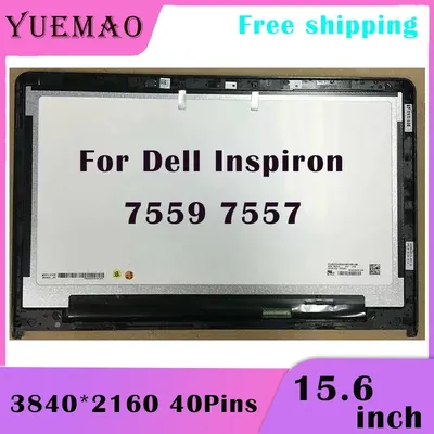 For Dell Inspiron 15 7559 7557 P57F P57F002 15.6 inch 4K Touch LCD Screen Assembly+Bezel