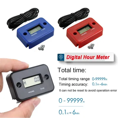 Digital Hour Meter LCD Counter For ATV Motorcycle Instruments Clocks Snowmobile Gasoline Boat