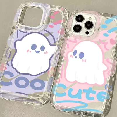 Graffiti Ghost Cat Dog Case for iPhone 15 14 13 12 11 Pro Max XR XS X 8 7 6 6S Plus SE 2020