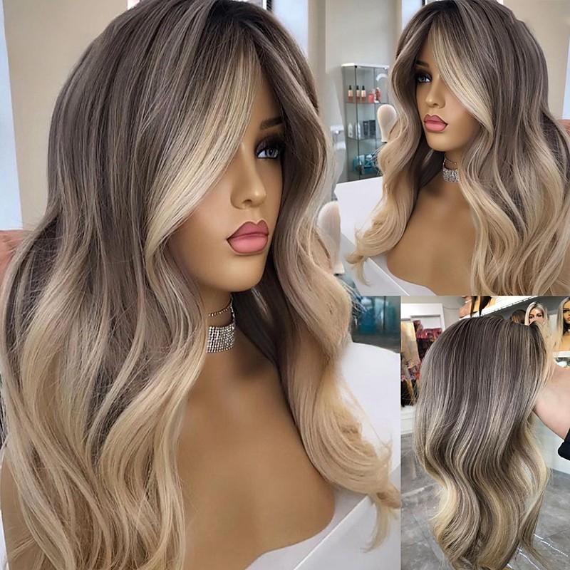 Remy Human Hair 13x6 Lace Front 13x4 Lace Front 4x4 Lace Front Wig Side Part Middle Part Free Part Brazilian Hair Body Wave Wavy Brown Blonde Multi-color Wig 130% 150% 180% Density with Baby Hair