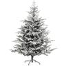 Albero di natale frosty 210cm verde floccato bianco con paillettes - Feeric lights & christmas