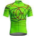 Per uomo Maglia da Ciclismo Geometrico Manica Corta Bicicletta Maglietta Maglia Top con 3 tasche posteriori Mountain Bike MTB Asciugatura Rapida Traspirante Gli sport Rosa Blu Arancione Abbigliamento