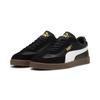 Sneaker PUMA "CLUB II ERA", Gr. 38,5, schwarz-weiß (puma schwarz, puma weiß, puma gold), Leder, unifarben, sportlich, Schuhe