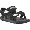 Sandale TIMBERLAND "Perkins Row 2 STRAP SANDAL", Gr. 33, schwarz-weiß (schwarz, weiß), Synthetik, sportlich, Schuhe, mit Klettverschluss