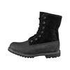 Winterboots TIMBERLAND "TIMBERLAND AUTHENTICMID WARM LINED WATERPROOF BOOT", Gr. 37,5, schwarz (schwarz, nubuck), Leder, sportlich, Schuhe, Snowboots, Winterstiefel, Winterschuhe, wasserdicht und gefüttert