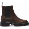 Chelseaboots TIMBERLAND "CORTINA VALLEY MID CHELSEA BOOT", Gr. 38, braun (schwarz braun), Leder, sportlich, Schuhe, Stiefelette, Winterschuhe, Ankle Boots