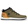 Schnürboots TIMBERLAND "SPRINT TREKKERMID LACE UP SNEAKER", Gr. 42, grün (dunkelgrün), Leder, Synthetik, sportlich, Schuhe, Winterschuhe, Sneakerboots, Winterboots