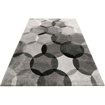 Teppich ESPRIT "Modernina ESP-3378", grau, B:120cm H:13mm L:170cm, Kunstfaser, Teppiche, weicher Kurzflor in modernem Design, Wohnzimmer, Schlafzimmer, bunt Image