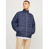 Steppjacke JACK & JONES "JJESPRINT PUFFER COLLAR NOOS", Herren, Gr. M, blau (navy blazer detail:true rot stitches), Web, Obermaterial: 100% Nylon, colorblocking, modisch, Langarm elastischer Bund, Jacken