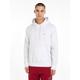 Hoodie TOMMY HILFIGER "ESSENTIAL FLEECE HOODY", Herren, Gr. M, weiß, Sweatware, Obermaterial: 60% Baumwolle, 40% Polyester, casual, Langarm, Sweatshirts