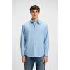 Langarmhemd BOSS ORANGE "Relegant", Herren, Gr. L, N-Gr, blau (open blau460), Web, Obermaterial: 100% Baumwolle, unifarben, casual, regular fit, hoch geschlossener Ausschnitt, Langarm eingesetzt 2-Knopf-Manschette mit Knöpfen, Hemden, mit BOSS...