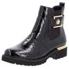 Chelseaboots REMONTE, Damen, Gr. 42, schwarz, Lacklederimitat, Elastischer Einsatz, glänzend, modisch, Schuhe, Blockabsatz, Boots, Stiefelette mit praktischem Innen-Reißverschluss