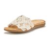 Pantolette LASCANA, Damen, Gr. 36, beige, Obermaterial: 100% Textilmaterial. Futter: 100% Textilmaterial. Decksohle: 100% Textilmaterial. Laufsohle: 100% Synthetik, unifarben, casual, Schuhe Pantolette, Mule, Sandale, offener Schuh mit modischem...