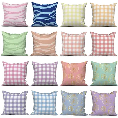 Dekorative Kissen bezug Home Sofa Dekor Morandi Farbe geometrisches Muster Kissen bezug gestreiften Plaid werfen Image
