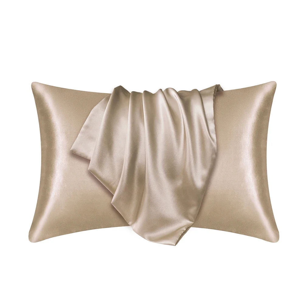 Nordic Seide Kissenbezug Weiß Schwarz Grau Khaki Blau Rosa Splitter Bett Kissenbezüge Luxus Fällen Hause Bettwäsche Dekor Image