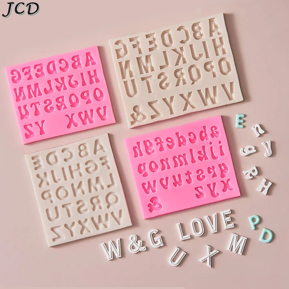 Jcd diy arabische Ziffern Englisch Alphabet Silikon form handgemachte Schokolade Gebäck Kuchen Dekoration Backwerk zeug Fondant Cookie Kit Image