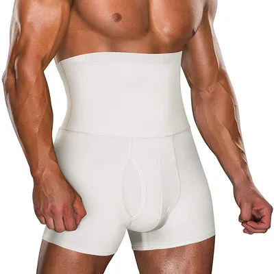 Herren Body Shaper Bauchkontrolle Kompressionsshorts Bauch Abnehmen Shapewear Bauch Reduzierer Höschen Fitness Boxer Hosen Unterwäsche Image