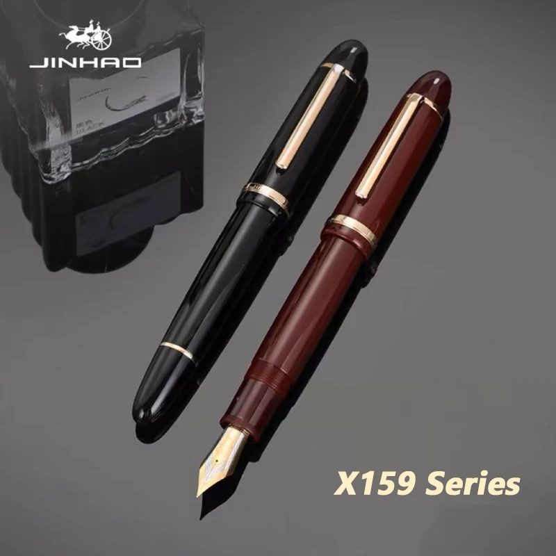 Jinhao X159 Acryl-Füllfederhalter, Metall, Goldclip, EF/F/M, verlängerte feine Spitze, Schreibwaren, Büro, Schulbedarf, Schreibstifte, PK9019 Image