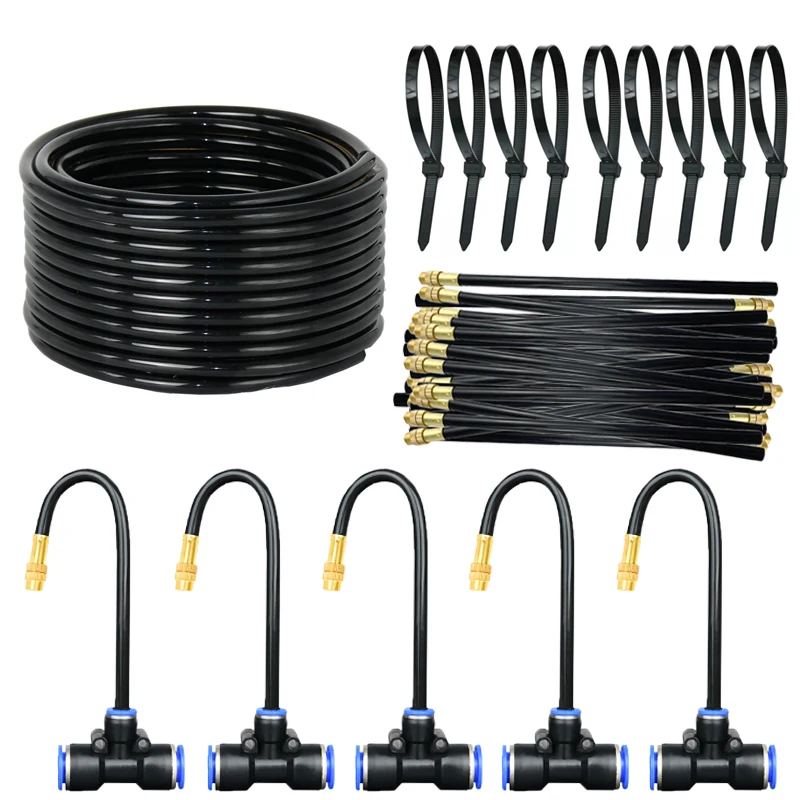 10-50Pcs Universal Freies Biegen Gelb Kupfer Nebel Düse 12mm Gerade Push-Lock Joint 9/12mm Schlauch Garten Bewässerung Sprayer Image