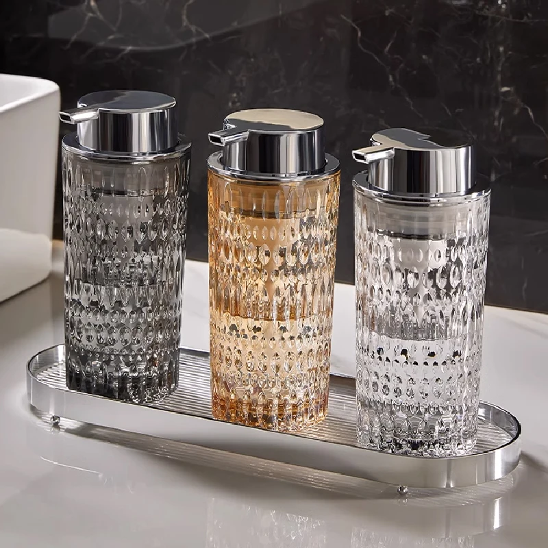 Bouteille d'émulsion barboteur en verre, bouteille de savon de salle de bains, désinfectant pour les mains, shampoing, bouteille d'eau, décoration de salle de bains, accessoires de salle de bains