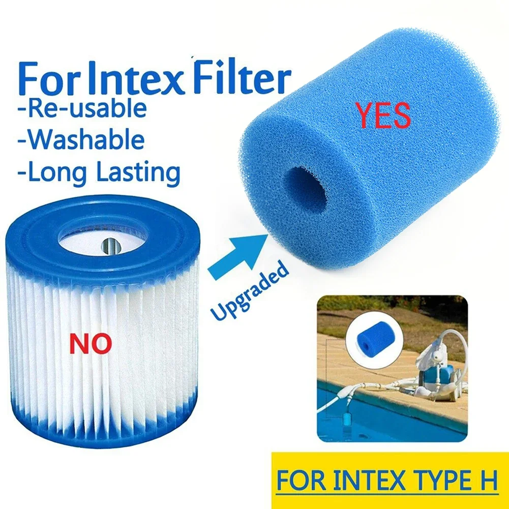 Éponge filtrante de piscine pour Intex Type H, lavable et réutilisable, cartouche en mousse filtrante, outils de nettoyage de piscine
