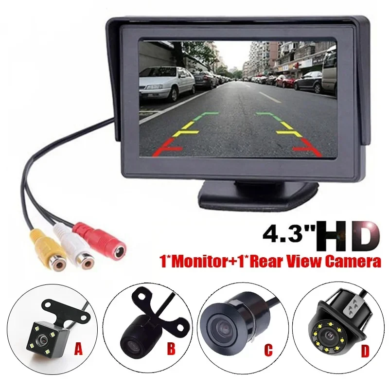 Monitor per retromarcia per auto con telecamera per retromarcia Kit telecamera di backup Display per monitor per auto Sistema di parcheggio Monitor per retromarcia retrovisore