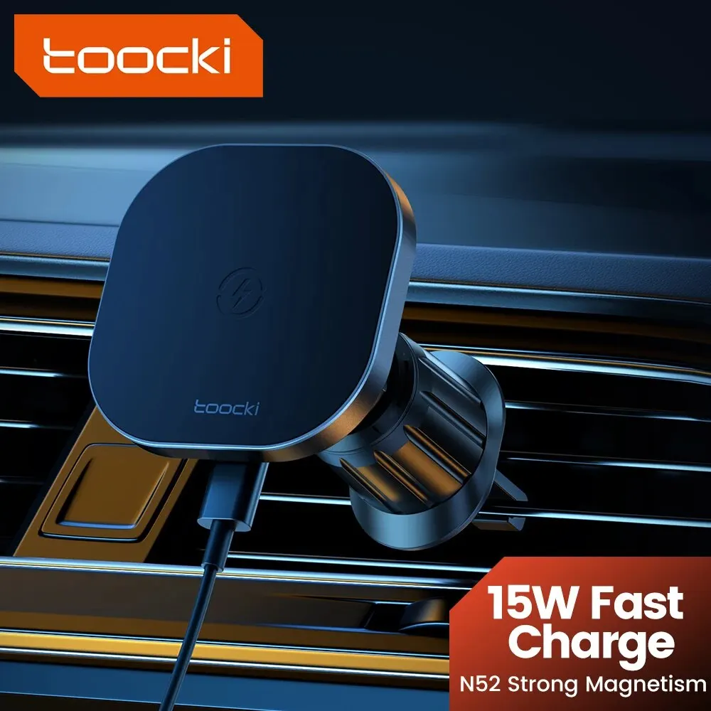 Toocki Caricatore wireless per auto magnetico Supporto per telefono per auto Presa d'aria Caricatore di ricarica rapida da 15 W in auto per iPhone 15 14 13 12 Pro Max