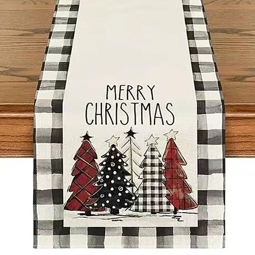 chemin de table, décoration de table de style ferme de vacances d'hiver saisonnières