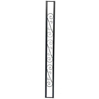 Superior Aluminum Series 6E Decorative Columns Flat - Twisted Double S Scroll - Black