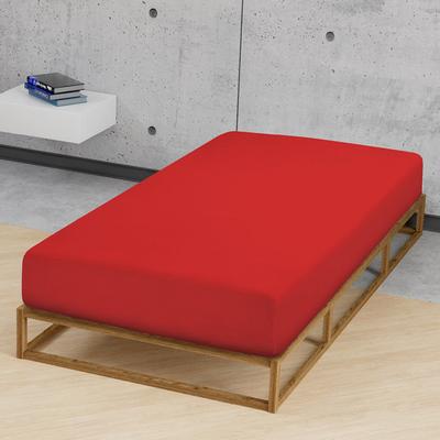 biberna Feinjersey-Spannbetttuch rot, 1x 90x190 cm - 100x200 cm Image