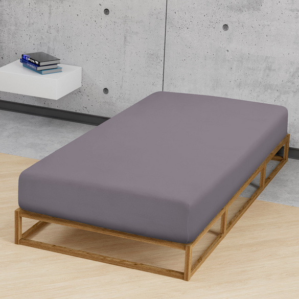 biberna Jersey-Elastic-Spannbetttuch silber/grau, 1x 120x200 cm - 130x220 cm Image