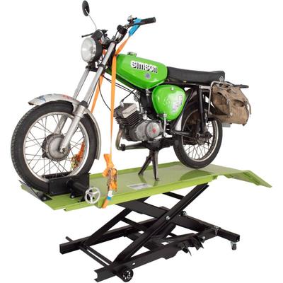 Motorradhebebühne hydraulisch 360 kg Breite 47 cm kleine Montagebühne Heber Motoradlift schwarz/grün Image