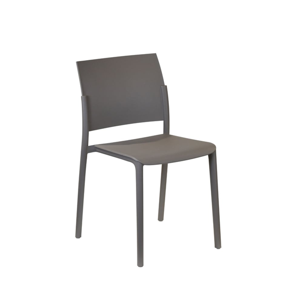 Set di 4 sedie da pranzo in polipropilene Tortora cm 52,5x55 81h