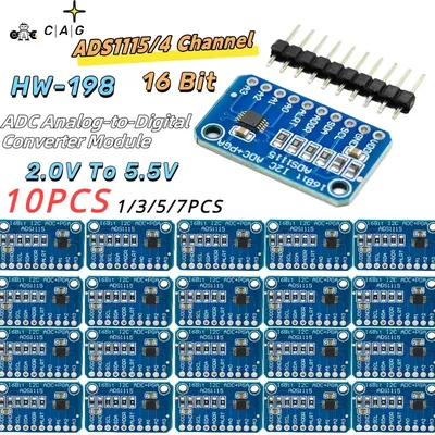 1 - 10PCS ADS1115 ADC Analog-to-Digital Converter Module with Programmable Gain Amplifier 16 Bit I2C