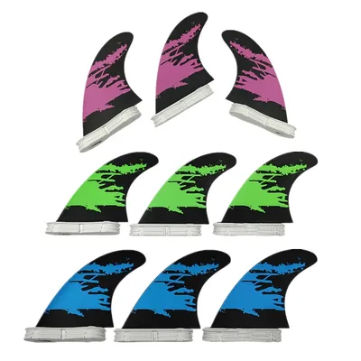 UPSURF FCS2 Fins G5 Surf Accessories Purple/Blue/Green Surfing Board 3 Pcs/set Fiberglass M Size Surf Board Accessories