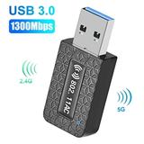 SUWU USB Wifi Adapter 1300M USB 3.0 WiFi Adapter for PC Desktop Laptop Dual Band 5G /2.4G USB WiFi Dongle Wireless Network Adapter Supports Windows 10/8/8.1/7/XP Mac OS Linux