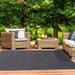 Charcoal Rectangle 4' x 6' Area Rug - August Grove® Neufeld Braided Pattern Reversible Indoor/Outdoor Area Rug brown | Wayfair