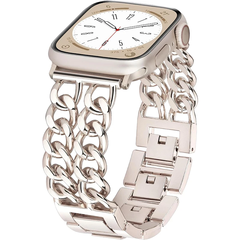 Neues Apple Uhren armband für Uhren serie Ultra 9 8 7 6 5 4 Armband 40 49 44 45 41mm Metall kette Edelstahl iwatch Uhren armband Image