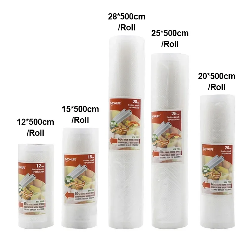 TINTON LIFE – scelleuse sous vide pour aliments, sacs économiseurs de stockage, rouleaux en plastique sous vide, sacs de 5 tailles pour la cuisine, scelleuse sous vide pour conserver les aliments