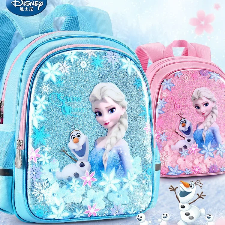 Nouveau sac à dos de dessin animé Disney pour filles, sac d'école sirène, sac à dos princesse pour filles, cartable d'école primaire