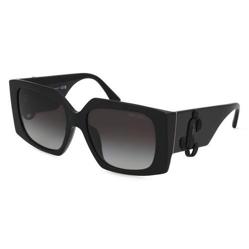 Jimmy Choo 0JC5006U Damen-Sonnenbrille Vollrand Eckig Acetat-Gestell, schwarz