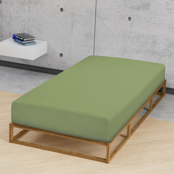 biberna Jersey-Elastic-Spannbetttuch fichte, 1x 180x200 cm - 200x220 cm Image