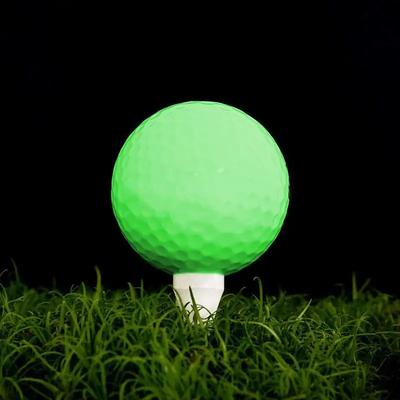 2/3/6pcs Ultra-Bright Luminous Golf Ball Set - Fluorescent Rubber Construction Adult Golf Accessories for Improved Visibility and Accuracy