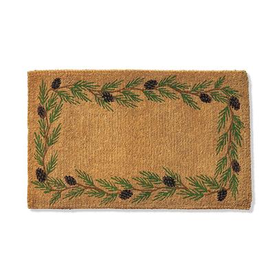 Autumn Border Monogram Door Mat - 22" x 36", P - Frontgate