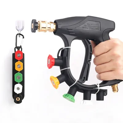 Pressure Washer Tips Set with Nozzle Holder 5 or 7 Multiple Degrees Rinse Kit Nozzle 1/4 Inch Quick Connect Washer Tips 4000 PSI