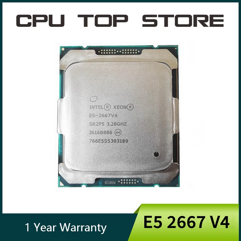 Intel Xeon E5 2667 V4 2667V4 3,2 GHz 8-Core 16-Thread-Prozessor L3=25M 135W LGA 2011-3 CPU Image