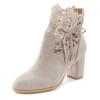High-Heel-Stiefelette LASCANA, Damen, Gr. 39, grau, Obermaterial: 100% Textilmaterial. Futter: 100% Textilmaterial. Decksohle: 100% Textilmaterial. Laufsohle: 100% Synthetik, unifarben, modisch, Schuhe, mit modischer Spitze und bequemen Blockabsatz,...